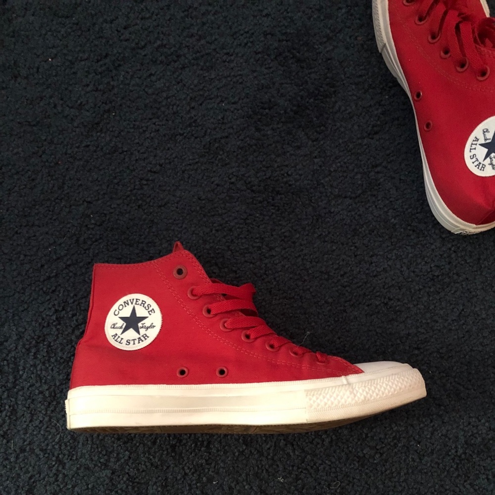 Red high top converse